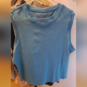 Women's Velour and cotton muscle tee tank top New York and Company